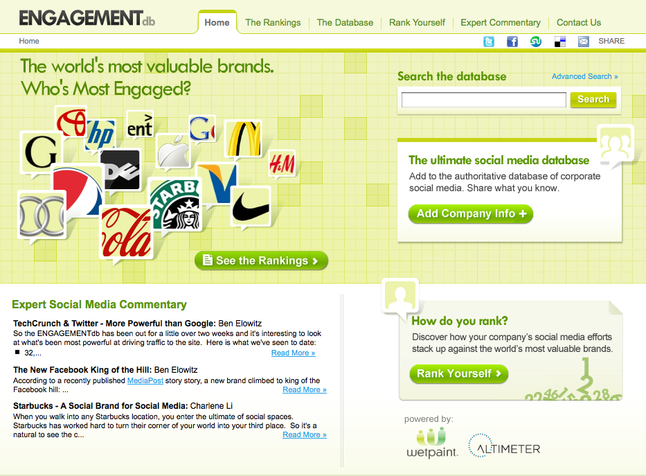 Engagement Altimeter Social Media DB